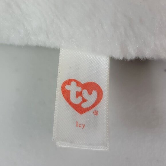 Ty Beanie Boos Plush White 8" Arctic Blue Glitter Eyes Icy Seal Stuffed 2017 - Picture 9 of 11